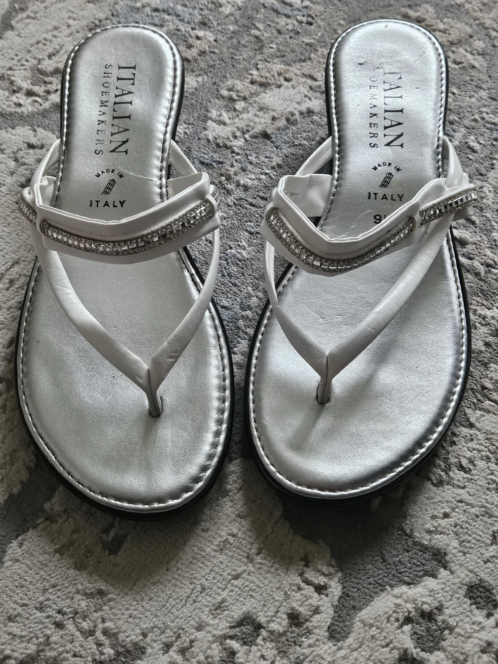 Italian Shoemakers Rhinestone Women's Wedge Sandals